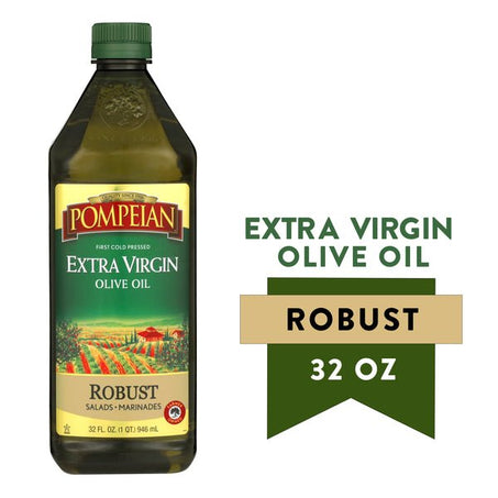 Pompeian Robust Extra Virgin Olive Oil 32 fl oz - Green Basket Marco Island