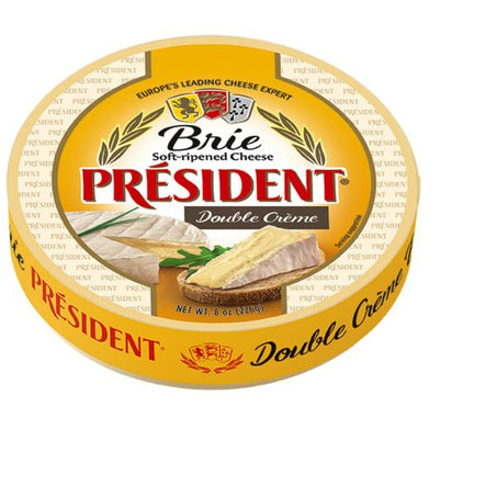 Président Brie Soft Ripened Cheese Double Cream 8 oz - Green Basket Marco Island