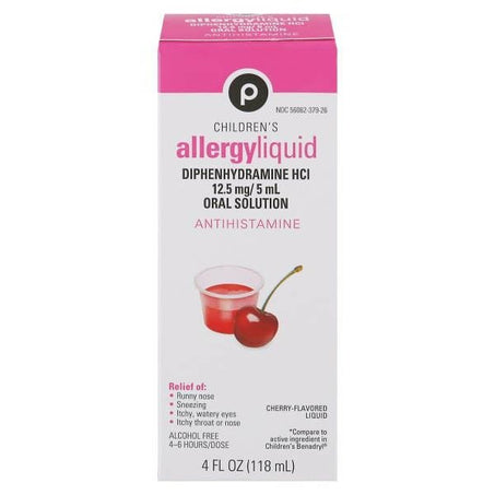 Publix Allergy, Children's, Liquid Medication, Cherry Flavor 4 fl oz - Green Basket Marco Island