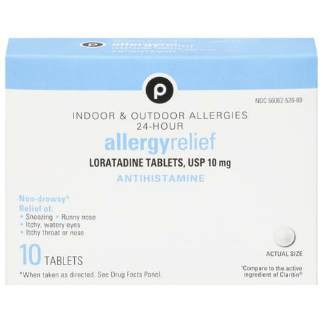 Publix Allergy Relief, Indoor & Outdoor, 10 mg, Tablets 10 each - Green Basket Marco Island