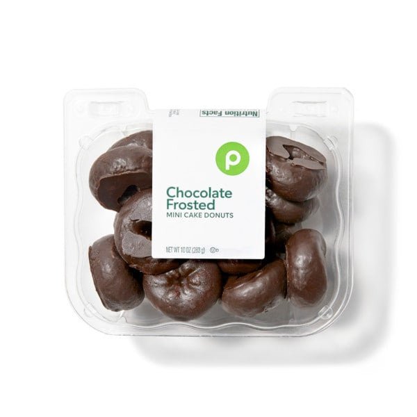 Publix Cake Donuts, Chocolate Frosted, Mini 10 oz - Green Basket Marco Island