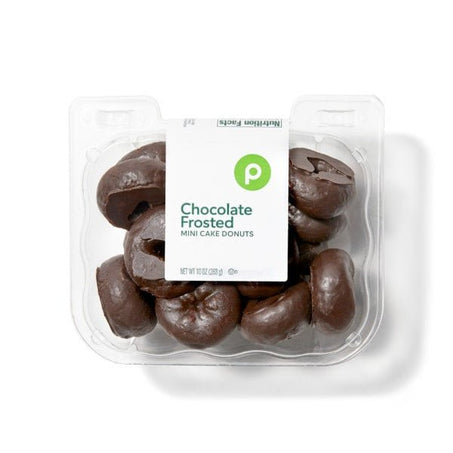 Publix Cake Donuts, Chocolate Frosted, Mini 10 oz - Green Basket Marco Island
