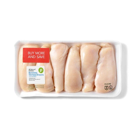 Publix Chicken All Natural Boneless Skinless Chicken Breast (4 lb or more pkg), USDA Grade A, 97% Fat Free - Green Basket Marco Island