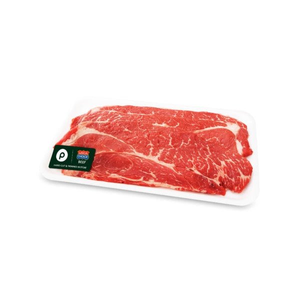 Publix Chuck Steak, Boneless, Thin Sliced - Green Basket Marco Island