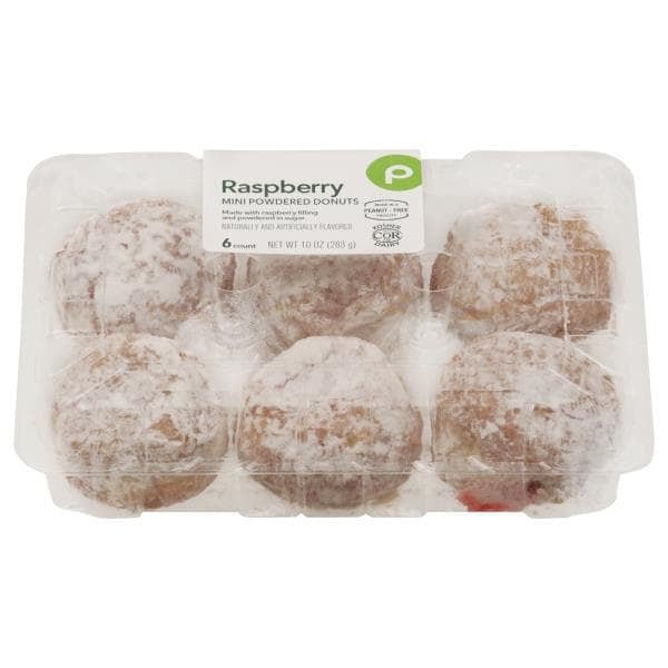 Publix Donuts, Raspberry, Powdered, Mini - Green Basket Marco Island