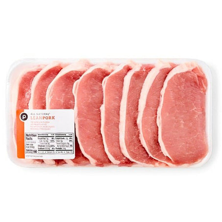Publix Pork All Natural Pork Loin Boneless Chops, Thinly Sliced - Green Basket Marco Island