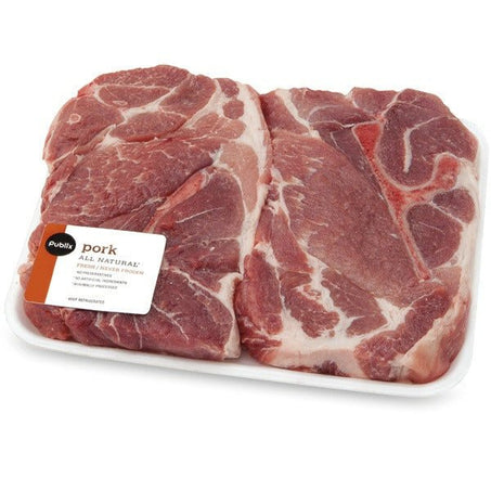 Publix Pork Shoulder Blade Steaks, Bone - In - Green Basket Marco Island