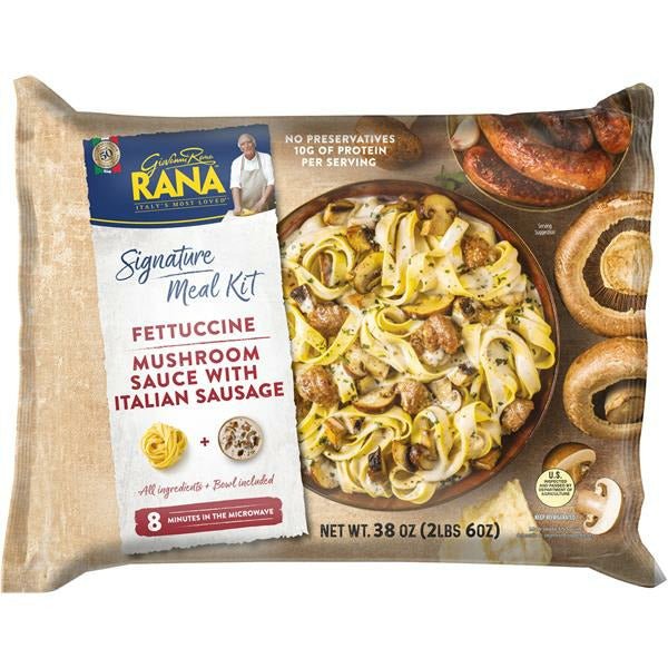Rana Signature Meal Kit, Mushroom Sauce with Italian Sausage, Fettucine - Green Basket Marco Island