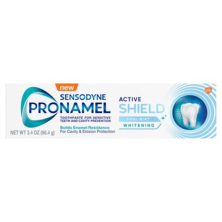 Sensodyne Pronamel Active Shield Cool Mint Whitening Toothpaste, 3.4 oz - Green Basket Marco Island