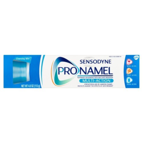 Sensodyne ProNamel Multi - Action Cleansing Mint Toothpaste, 4.0 oz - Green Basket Marco Island