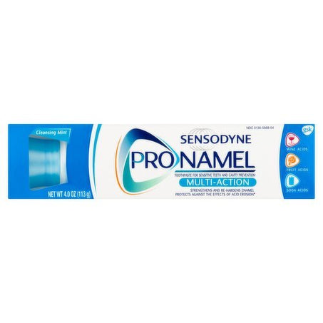 Sensodyne ProNamel Multi - Action Cleansing Mint Toothpaste, 4.0 oz - Green Basket Marco Island