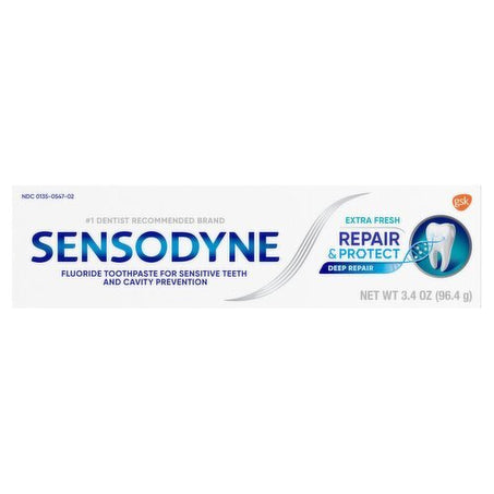 Sensodyne Repair & Protect Sensitive Toothpaste for Sensitive Teeth, Extra Fresh, 3.4 oz - Green Basket Marco Island