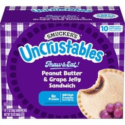 Smucker's Smucker’s Uncrustables Peanut Butter & Grape Jelly Sandwiches, 10 Count - Green Basket Marco Island