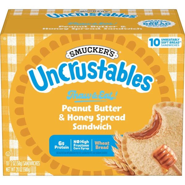 Smucker's Smucker’s Uncrustables Peanut Butter & Honey Spread Sandwiches, 10 Count - Green Basket Marco Island