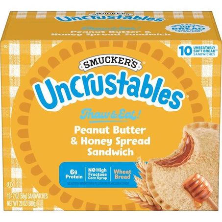 Smucker's Smucker’s Uncrustables Peanut Butter & Honey Spread Sandwiches, 10 Count - Green Basket Marco Island