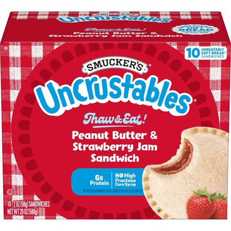 Smucker's Smucker’s Uncrustables Peanut Butter & Strawberry Jam Sandwiches, 10 Count - Green Basket Marco Island
