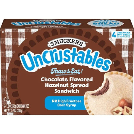 Smucker's Uncrustables Chocolate Flavored Hazelnut Spread Sandwiches, 4 Count - Green Basket Marco Island