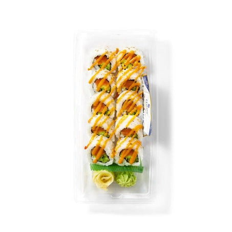 Spicy Roll - Salmon, 10 Pieces Made Fresh Daily 7 oz - Green Basket Marco Island