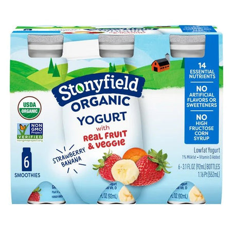 Stonyfield Organic Lowfat Yogurt Smoothies - Green Basket Marco Island