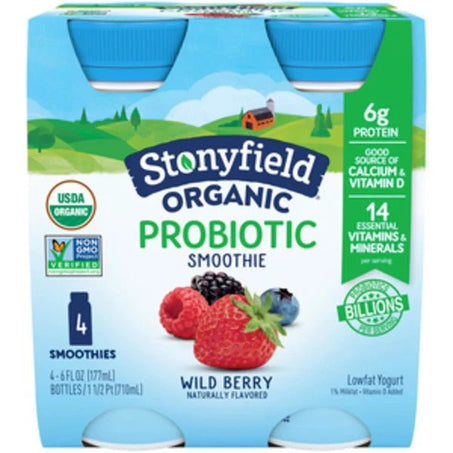 Stonyfield Organic Probiotic Lowfat Yogurt Smoothies - Green Basket Marco Island