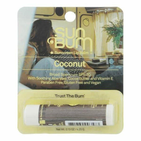 Sun Bum Sunscreen Lip Balm, Coconut, Broad Spectrum SPF 30 - Green Basket Marco Island