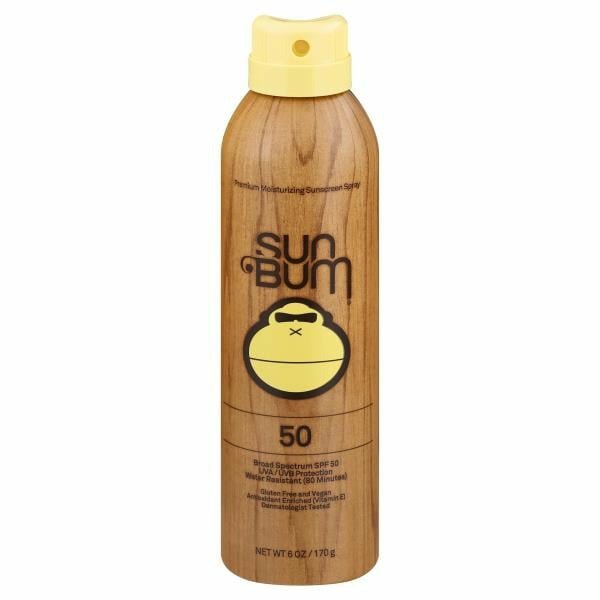 Sun Bum Sunscreen Spray, Moisturizing, Broad Spectrum SPF 50 6 oz - Green Basket Marco Island