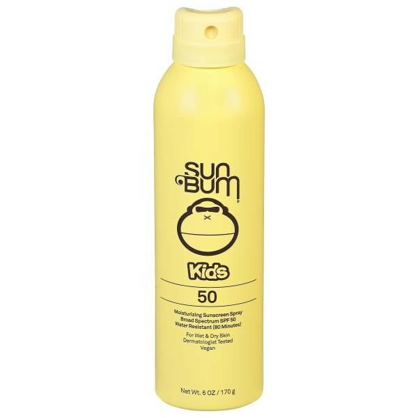 Sun Bum Sunscreen Spray, Moisturizing, Kids, Broad Spectrum SPF 50 6 oz - Green Basket Marco Island