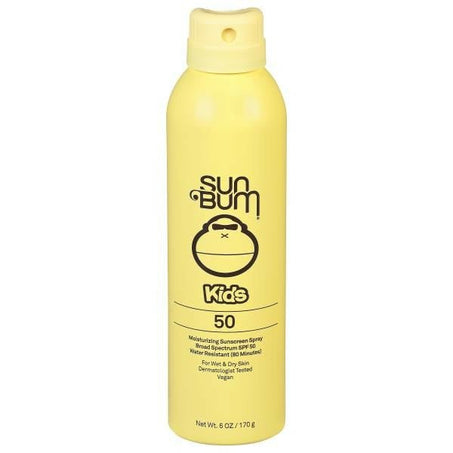 Sun Bum Sunscreen Spray, Moisturizing, Kids, Broad Spectrum SPF 50 6 oz - Green Basket Marco Island