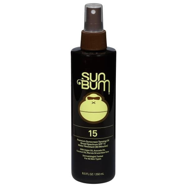 Sun Bum Sunscreen Tanning Oil, Premium, Broad Spectrum SPF 15 8.5 fl oz - Green Basket Marco Island