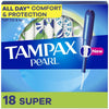 TAMPAX Pearl Tampons with LeakGuard Braid, Super - Green Basket Marco Island