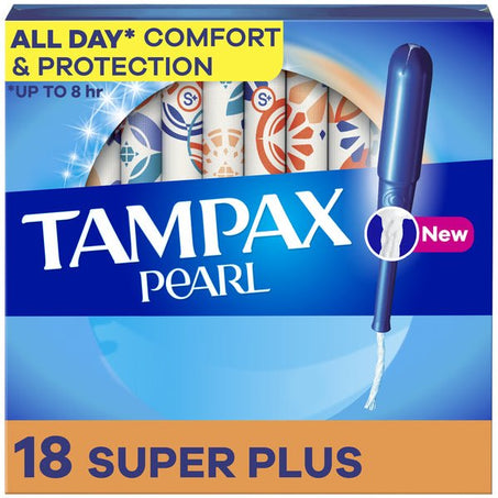 TAMPAX Pearl Tampons with LeakGuard Braid, Super Plus - Green Basket Marco Island
