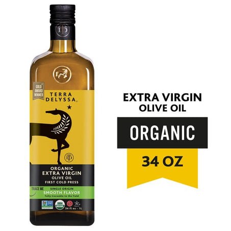 Terra Delyssa Olive Oil, Organic, Extra Virgin 34 fl oz - Green Basket Marco Island