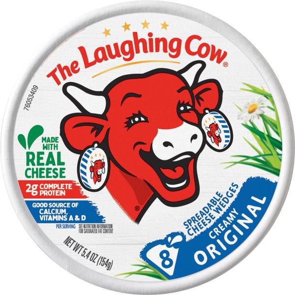 The Laughing Cow Creamy Light Spreadable Cheese Wedges, 8 pack (5.4 oz) 8 ct - Green Basket Marco Island