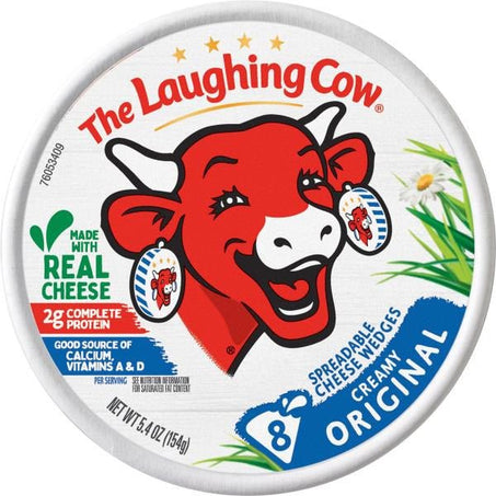 The Laughing Cow Creamy Light Spreadable Cheese Wedges, 8 pack (5.4 oz) 8 ct - Green Basket Marco Island