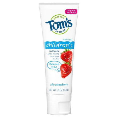 Tom's of Maine Kids Fluoride - Free Natural Toothpaste, Silly Strawberry, 5.1 oz. - Green Basket Marco Island