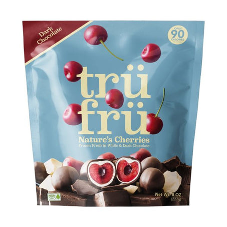 Tru Fru Nature's Cherries Hyper - Chilled in White & Dark Chocolate 8 oz - Green Basket Marco Island