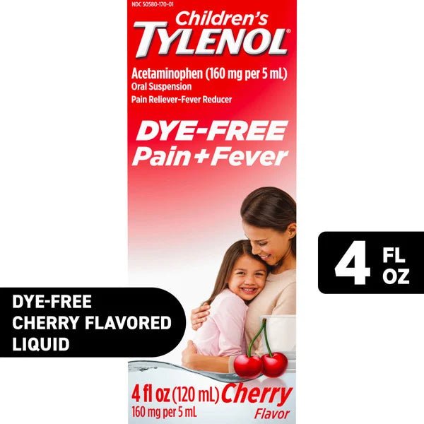 TYLENOL Pain + Fever Medicine, Dye - Free, Cherry - Green Basket Marco Island