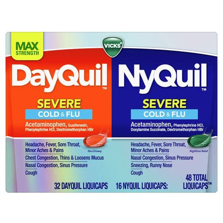 Vicks Dayquil And Nyquil Cold, Flu And Congestion Medicine 48 ct - Green Basket Marco Island
