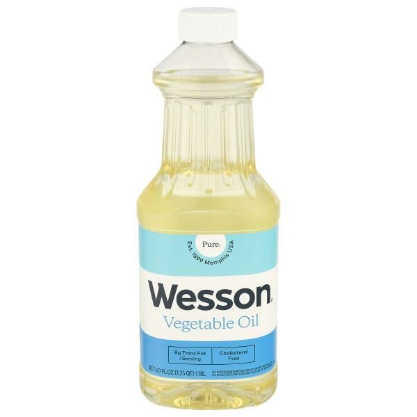 Wesson Vegetable Oil, Pure 40 fl oz - Green Basket Marco Island