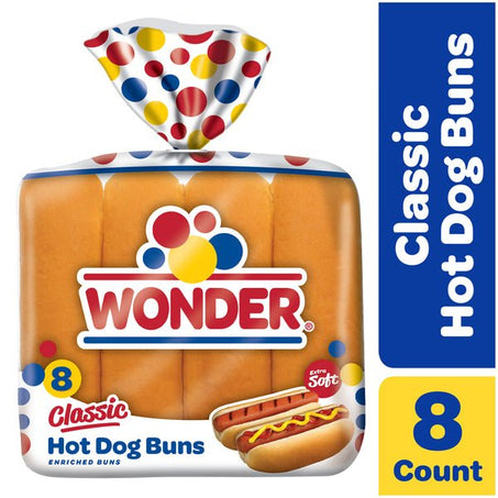 Wonder Bread Hot Dog Buns, Classic, Extra Soft 8 each - Green Basket Marco Island