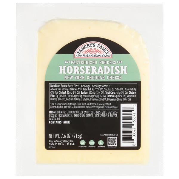 Yancey's Fancy Cheese, Horseradish 7.6 oz - Green Basket Marco Island