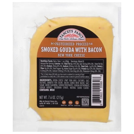 Yancey's Fancy Cheese, Smoked Gouda with Bacon 7.6 oz - Green Basket Marco Island