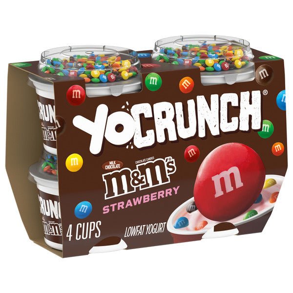 YoCrunch Low Fat Vanilla Yogurt with M&Ms(R), 4 oz, 4 Pack - Green Basket Marco Island