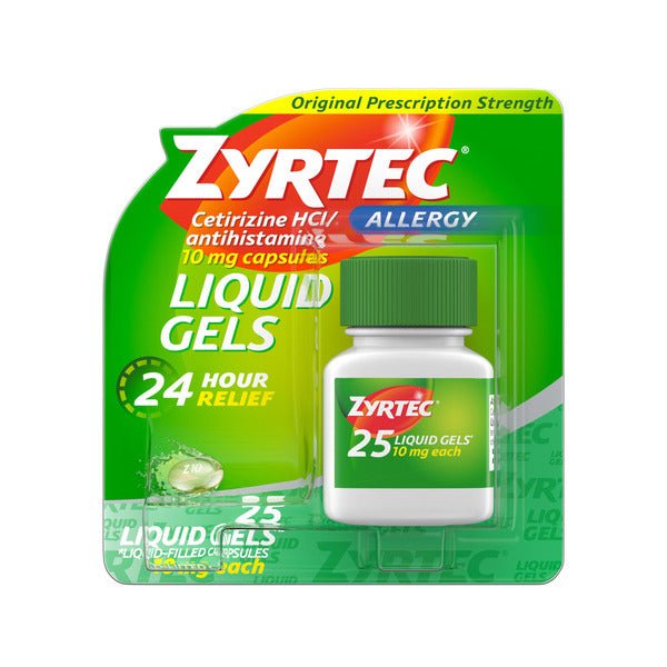ZYRTEC 24 Hour Allergy Relief Tablets, 25 ct - Green Basket Marco Island